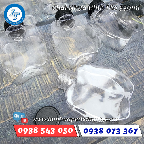 chai nhựa hình táo khuyết 330ml báo giá sỉ rẻ 3 chai nhựa hình táo khuyết 330ml báo giá sỉ rẻ 3