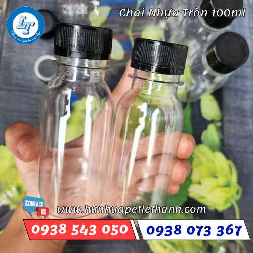 Chai nhựa tròn 100ml 2 Chai nhựa tròn 100ml 2