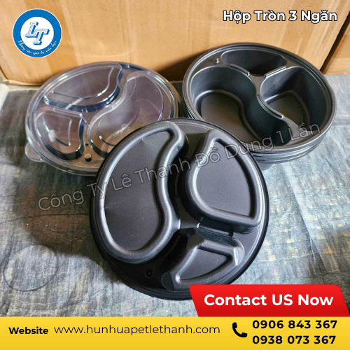 đựng cơm mang đi với hộp tròn 3 ngăn giá sỉ 2 đựng cơm mang đi với hộp tròn 3 ngăn giá sỉ 2