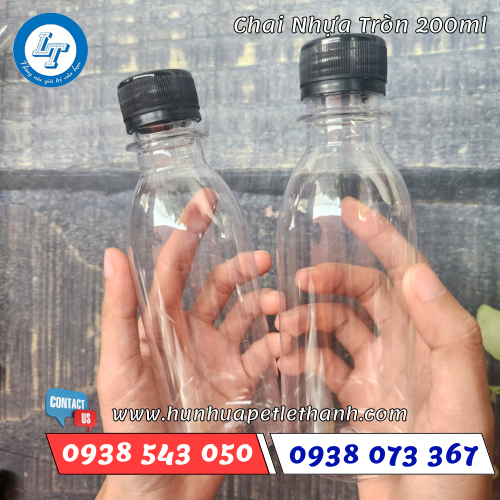 chai nhựa PET 200ml tròn giá sỉ ưu đãi cho đại lý 3 chai nhựa PET 200ml tròn giá sỉ ưu đãi cho đại lý 3