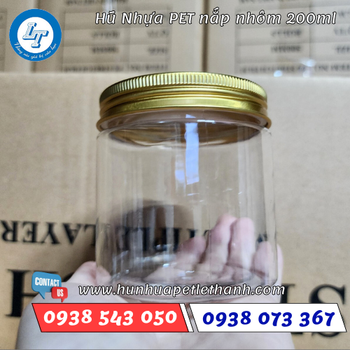 hũ pet nắp nhôm 200ml hũ pet nắp nhôm 200ml