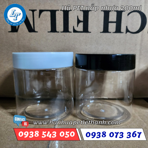 hũ pet nắp nhựa 200ml hũ pet nắp nhựa 200ml