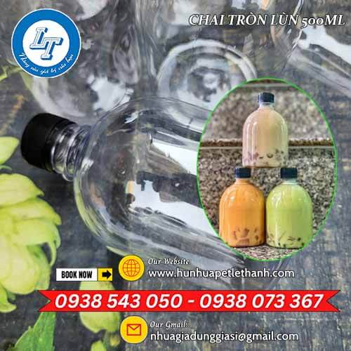 Sản phẩm chai nhựa tròn lùn giá sỉ nhập kho 2 Sản phẩm chai nhựa tròn lùn giá sỉ nhập kho 2