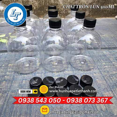 Sản phẩm chai nhựa tròn lùn giá sỉ nhập kho 5 Sản phẩm chai nhựa tròn lùn giá sỉ nhập kho 5