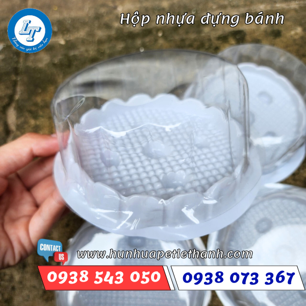 Hộp nhựa đáy bằng có nắp đựng xôi Hộp nhựa đáy bằng có nắp đựng xôi