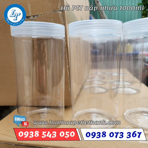 hũ pet nắp nhựa 1000ml 1 hũ pet nắp nhựa 1000ml 1