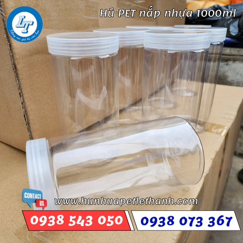 hũ pet nắp nhựa 1000ml hũ pet nắp nhựa 1000ml