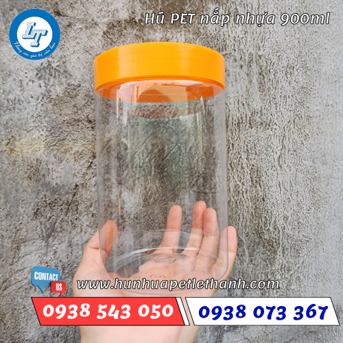 hũ pet nắp nhựa 900ml 2 hũ pet nắp nhựa 900ml 2