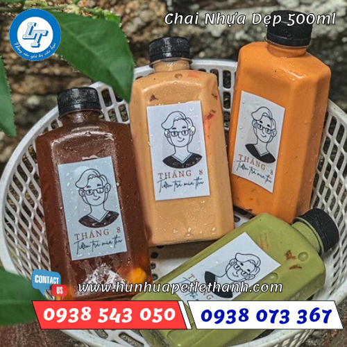 chai nhựa 500ml dẹp giá sỉ cực tốt sẵn số lượng 4 chai nhựa 500ml dẹp giá sỉ cực tốt sẵn số lượng 4
