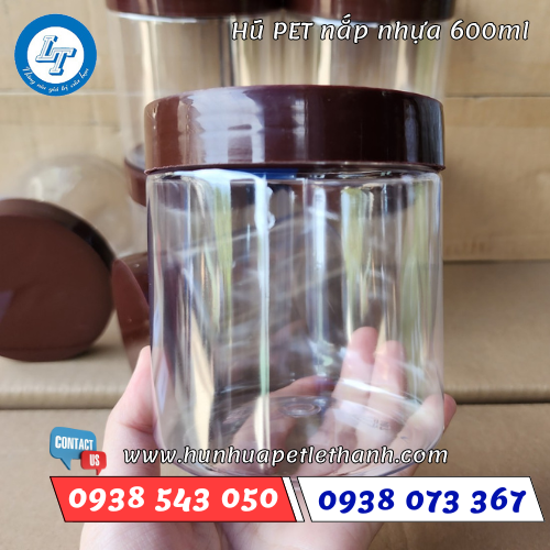 hũ pet nắp nhựa 600ml hũ pet nắp nhựa 600ml
