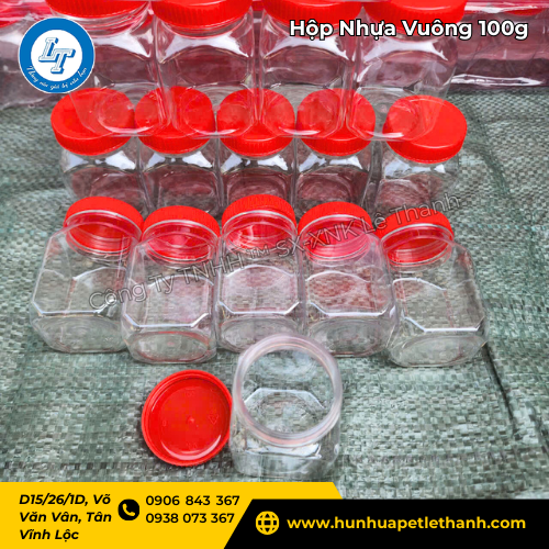 kho sỉ hộp nhựa vuông nắp đỏ 100g, 200g TP.HCM 3 kho sỉ hộp nhựa vuông nắp đỏ 100g, 200g TP.HCM 3