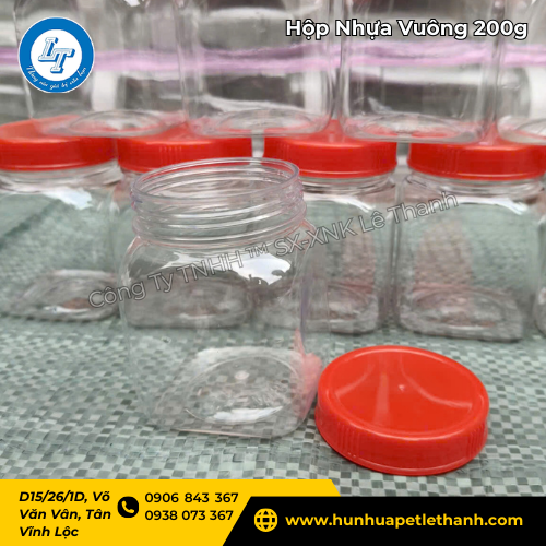 kho sỉ hộp nhựa vuông nắp đỏ 100g, 200g TP.HCM 4 kho sỉ hộp nhựa vuông nắp đỏ 100g, 200g TP.HCM 4