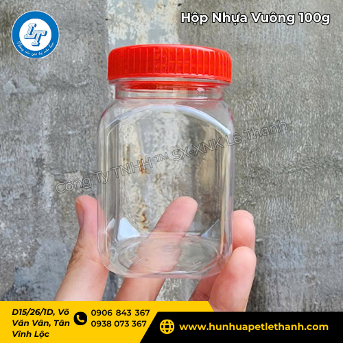 kho sỉ hộp nhựa vuông nắp đỏ 100g, 200g TP.HCM 1 kho sỉ hộp nhựa vuông nắp đỏ 100g, 200g TP.HCM 1
