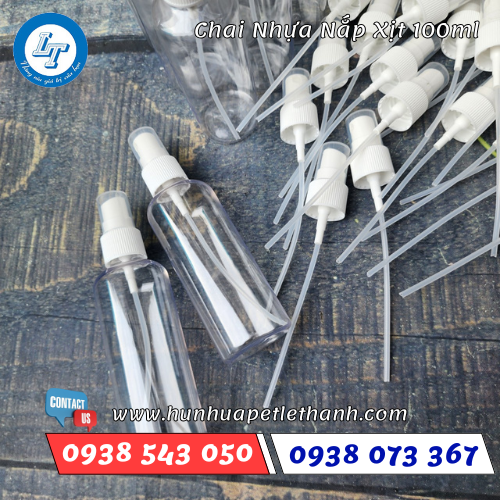 chai nhựa nắp xịt 100ml 2 chai nhựa nắp xịt 100ml 2
