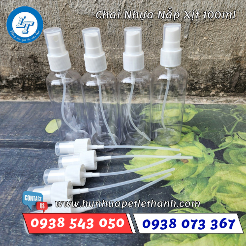 chai nhựa nắp xịt 100ml 5 chai nhựa nắp xịt 100ml 5