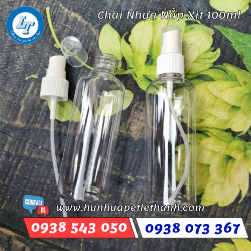 chai nhựa nắp xịt 100ml 1 chai nhựa nắp xịt 100ml 1