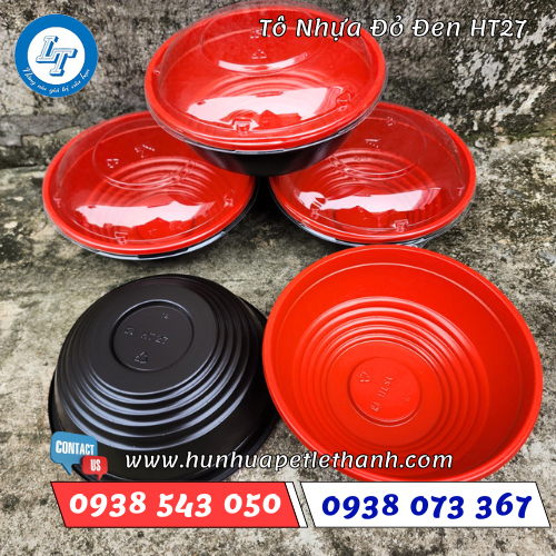 tô nhựa đỏ đen HT27 3 tô nhựa đỏ đen HT27 3