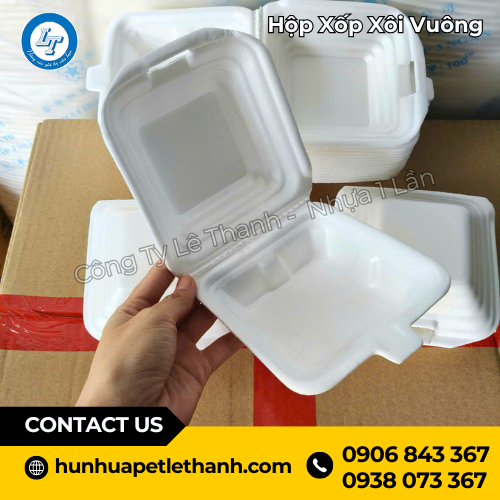 hộp xốp xôi vuông giá rẻ bán xôi mang đi 1 hộp xốp xôi vuông giá rẻ bán xôi mang đi 1