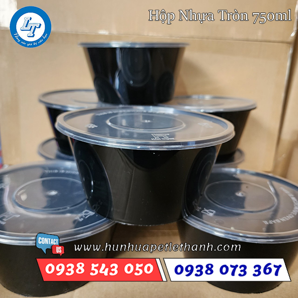 hộp nhựa tròn màu đen dùng 1 lần đáy bằng giá rẻ 1 hộp nhựa tròn màu đen dùng 1 lần đáy bằng giá rẻ 1