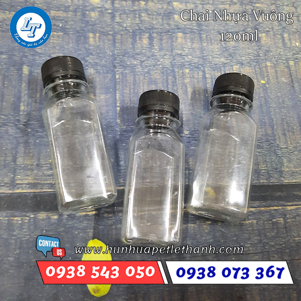 chai nhựa vuông 120ml chai nhựa vuông 120ml