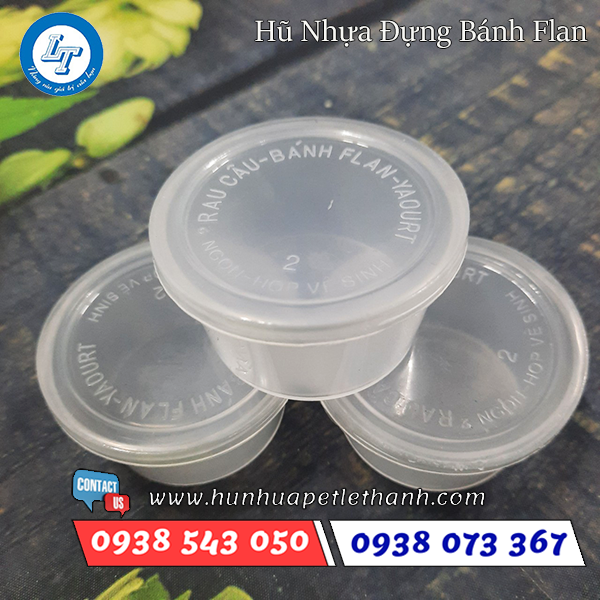 Hủ nhựa đựng bánh Flan Hủ nhựa đựng bánh Flan