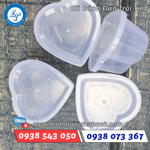 Hộp đựng bánh flan trái tim 6 Hộp đựng bánh flan trái tim 6