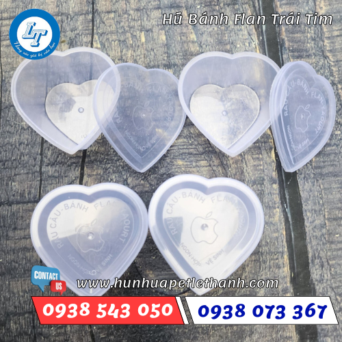 Hộp đựng bánh flan trái tim 3 Hộp đựng bánh flan trái tim 3