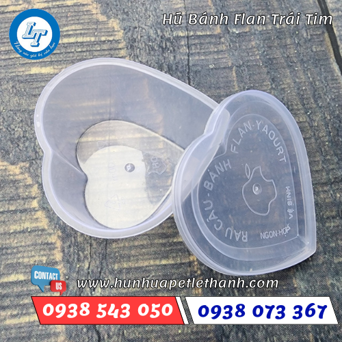Hộp đựng bánh flan trái tim 4 Hộp đựng bánh flan trái tim 4