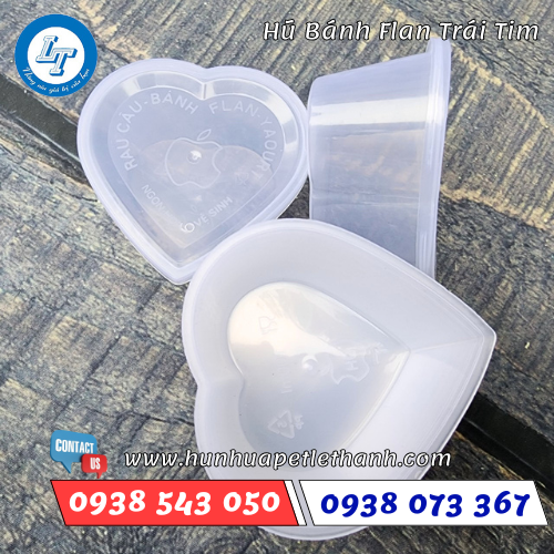 Hộp đựng bánh flan trái tim 2 Hộp đựng bánh flan trái tim 2
