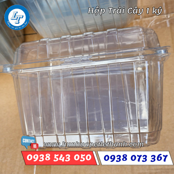 hộp nhựa trong đựng trái cây 1kg hộp nhựa trong đựng trái cây 1kg
