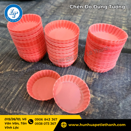 chén đỏ đựng tương giá sỉ dùng 1 lần tiện lợi 4 chén đỏ đựng tương giá sỉ dùng 1 lần tiện lợi 4