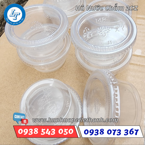 Hũ nước chấm nắp rời dùng 1 lần 2 Hũ nước chấm nắp rời dùng 1 lần 2