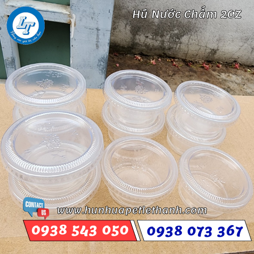 Hũ nước chấm nắp rời dùng 1 lần 4 Hũ nước chấm nắp rời dùng 1 lần 4