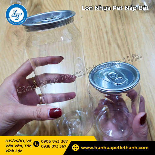 lon nhựa Pet nắp bật giá rẻ tận xưởng nhiều dung tích 3 lon nhựa Pet nắp bật giá rẻ tận xưởng nhiều dung tích 3