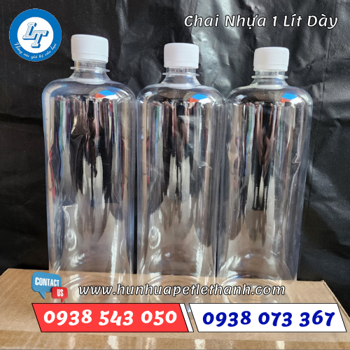 Chai nhựa tròn 1 lít dày 3 Chai nhựa tròn 1 lít dày 3