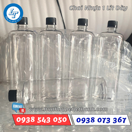 Chai nhựa tròn 1 lít dày 1 Chai nhựa tròn 1 lít dày 1