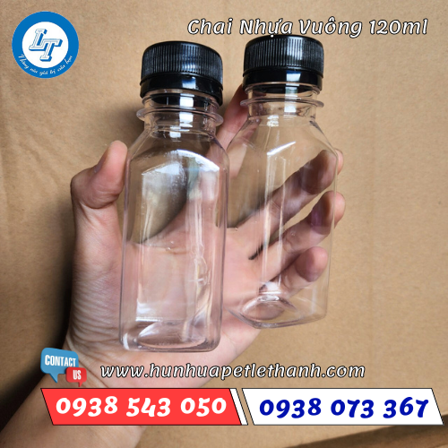 chai nhựa vuông 120ml 1 chai nhựa vuông 120ml 1