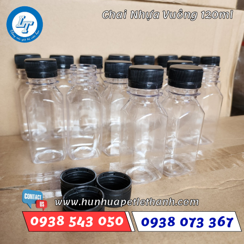 chai nhựa vuông 120ml 3 chai nhựa vuông 120ml 3