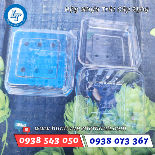 hộp nhựa trong đựng trái cây 250g hộp nhựa trong đựng trái cây 250g
