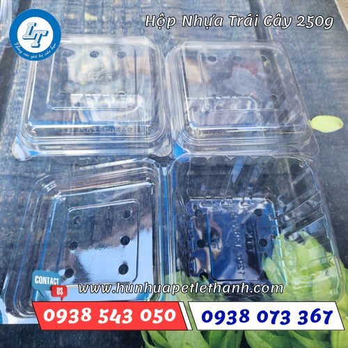 hộp nhựa trong đựng trái cây 250g 1 hộp nhựa trong đựng trái cây 250g 1