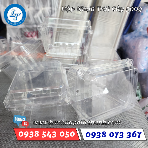 hộp nhựa trong đựng trái cây 500g 2 hộp nhựa trong đựng trái cây 500g 2