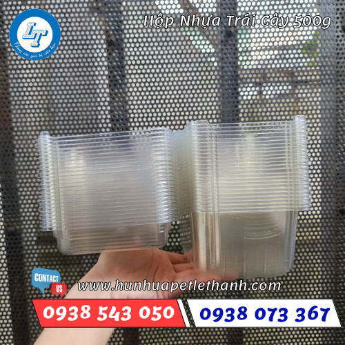 hộp nhựa trong đựng trái cây 500g 3 hộp nhựa trong đựng trái cây 500g 3
