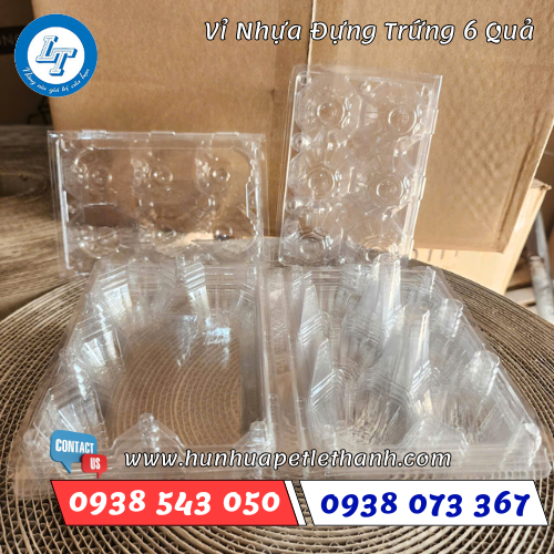 Vỉ nhựa trong đựng trứng gà 6 quả giá rẻ 3 Vỉ nhựa trong đựng trứng gà 6 quả giá rẻ 3