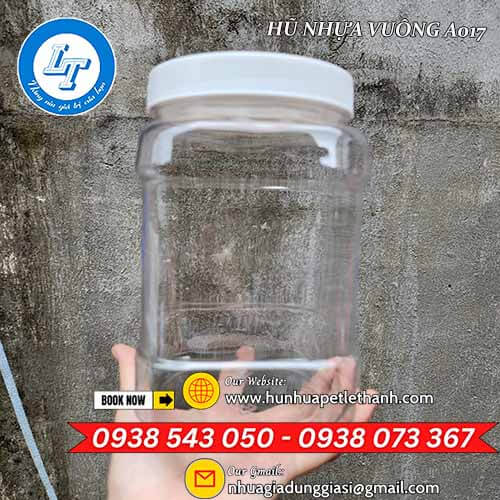hũ nhựa vuông dày giá rẻ dung tích 2000ml, 1600ml 2 hũ nhựa vuông dày giá rẻ dung tích 2000ml, 1600ml 2