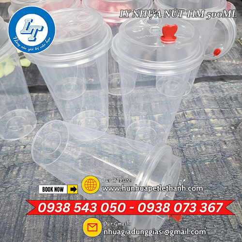 chuyên sỉ ly nhựa nút tim 500ml nắp đen, nắp trắng 2 chuyên sỉ ly nhựa nút tim 500ml nắp đen, nắp trắng 2