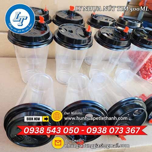 chuyên sỉ ly nhựa nút tim 500ml nắp đen, nắp trắng 6 chuyên sỉ ly nhựa nút tim 500ml nắp đen, nắp trắng 6