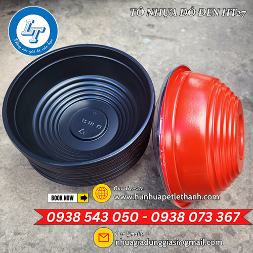 công ty bỏ sỉ thố nhựa đỏ đen nắp PET 3 công ty bỏ sỉ thố nhựa đỏ đen nắp PET 3