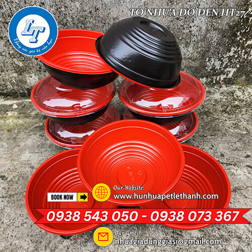 công ty bỏ sỉ thố nhựa đỏ đen nắp PET 6 công ty bỏ sỉ thố nhựa đỏ đen nắp PET 6