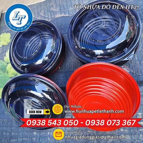 công ty bỏ sỉ thố nhựa đỏ đen nắp PET 4 công ty bỏ sỉ thố nhựa đỏ đen nắp PET 4