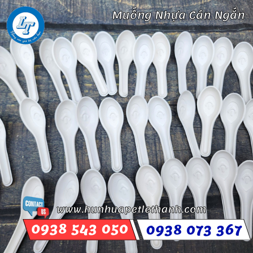 muỗng nhựa cán ngắn 2 muỗng nhựa cán ngắn 2